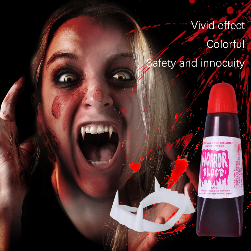 Halloween Vampire Dentures Art - Cosplay Prop Paint ulasan dan harga