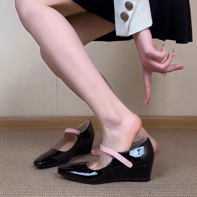 Women's Wedge Square Toe Shall - Velcro Hook Loop ulasan dan harga