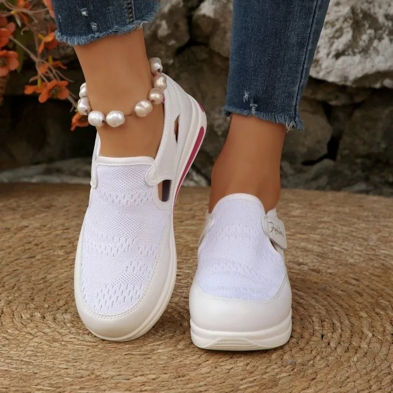 Women Platform Slip on Sneaker - Velcro Hook Loop ulasan dan harga