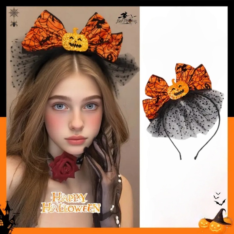 1pc Halloween Pumpkin Bow Head - Cosplay Bat Prop ulasan dan harga
