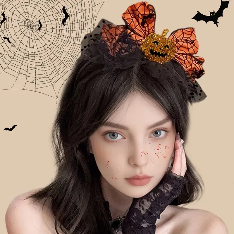 1pc Halloween Pumpkin Bow Head - Cosplay Bat Prop ulasan dan harga