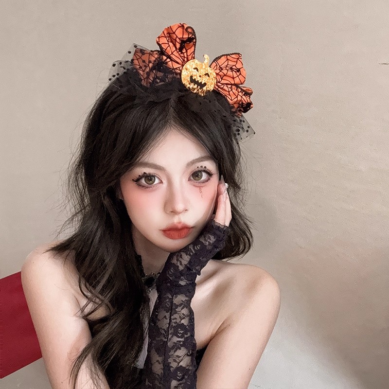 1pc Halloween Pumpkin Bow Head - Cosplay Bat Prop ulasan dan harga