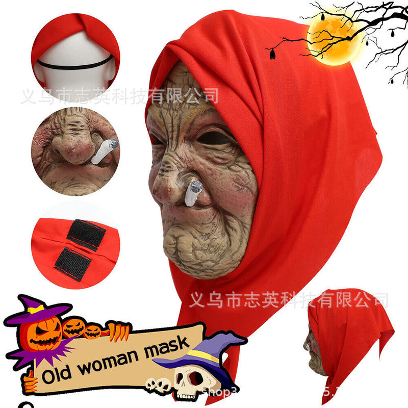 Le Cool Smoking Granny Mask La - Cosplay Material For Prop ulasan dan harga