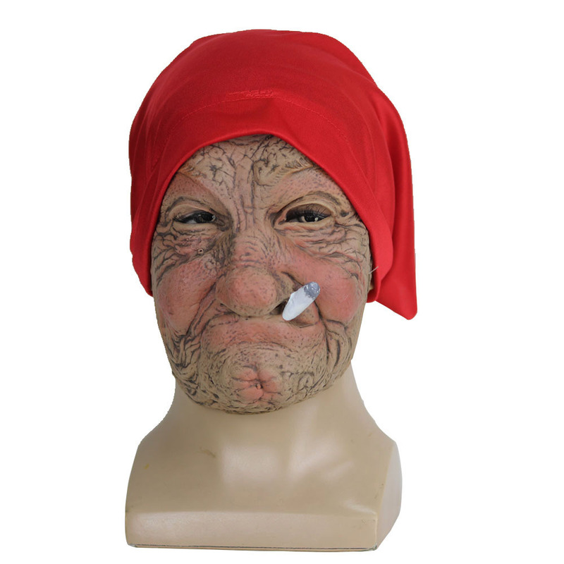 Le Cool Smoking Granny Mask La - Cosplay Material For Prop ulasan dan harga