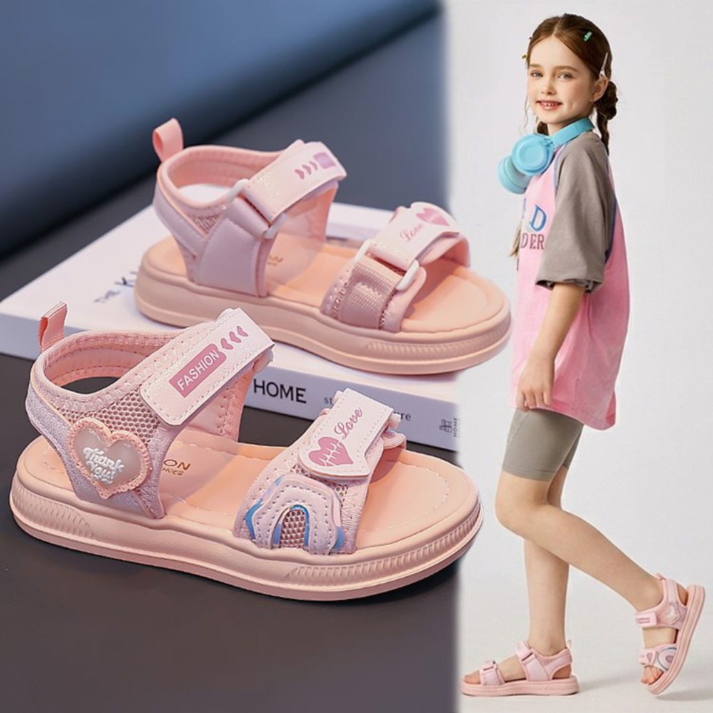 Girls' Heart-Shaped Princess S - Velcro Hook Loop ulasan dan harga