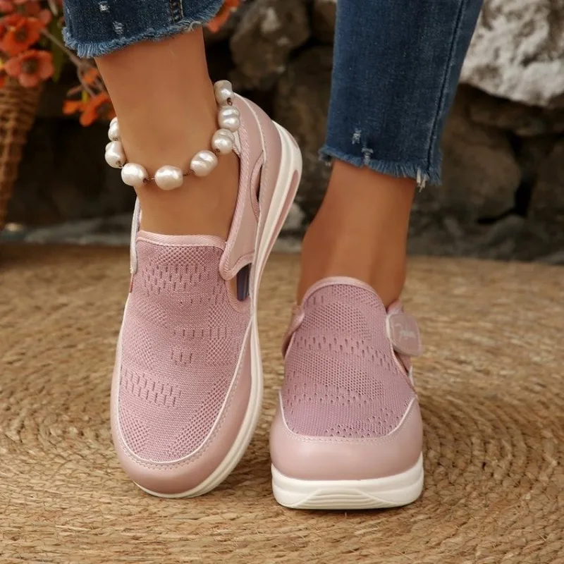 Women Platform Slip on Sneaker - Velcro Hook Loop ulasan dan harga